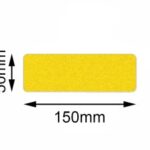 Safety floor marker Yellow rectangle , pack of 10