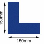 Safety floor marker Blue angle 1, pack of 10