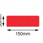 Safety floor marker Red rectangle , pack of 10