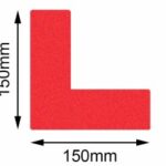 Safety floor marker Red angle 1, pack of 10