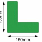 Safety floor marker Green angle 1, pack of 10