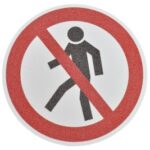 m2 Anti-Slip Tape Floor Marker "No Pedestrians" Circle