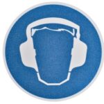 m2 Anti-Slip Tape Floor Marker "Hearing Protection" Circle