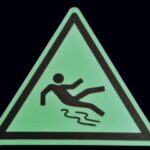 m2 Anti-Slip Tape Glow in DarkFloor Marker "Beware of Slippery Floor" Triangle