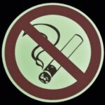 m2 Anti-Slip Tape Glow in Dark Floor Marker "No Smoking" Circle
