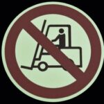m² Anti-Slip Tape Glow in the Dark Floor Marker "No Forklifts" Circle