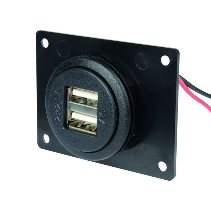 Built-in USB socket, 2 ports