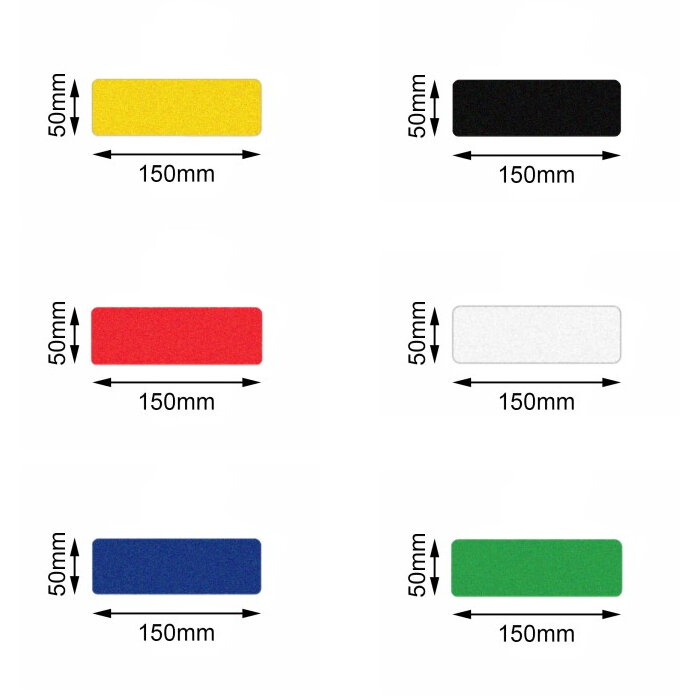 Floor marking safety symbol rectangle (pack of 10)
