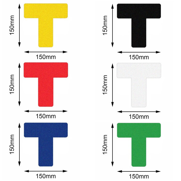 Floor marking safety symbol T-shape (pack of 10)