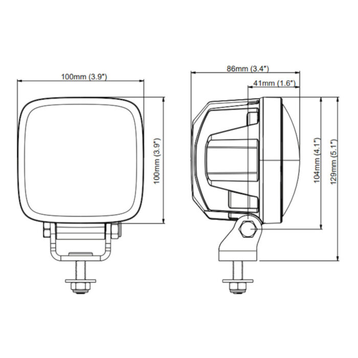 LED-working light glare-free