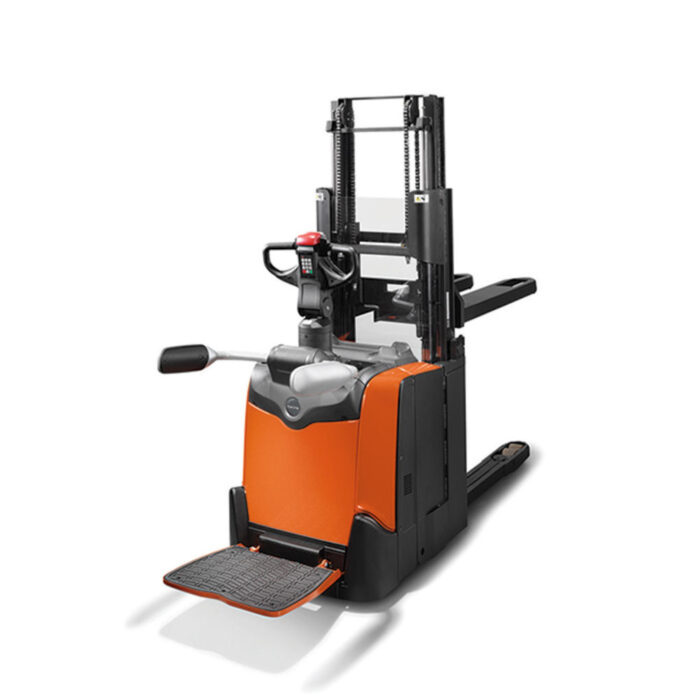 BT Staxio 2t Narrow Chassis Double Stacker with Platform